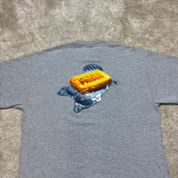 Vintage Let's Go To Prison Movie Promo Shirt Men's XL Will Arnett Dax Shepard - Picture 2 of 8